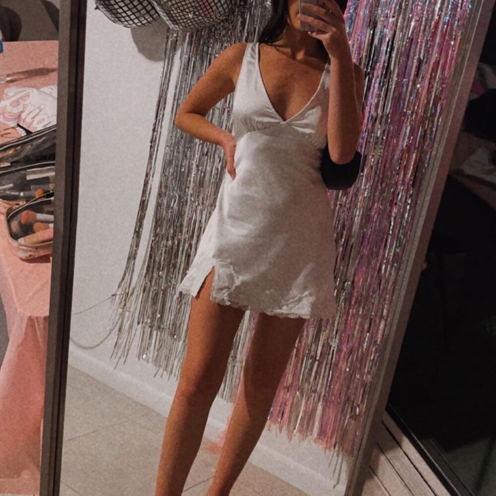 Princess Polly White Lace Mini Dress